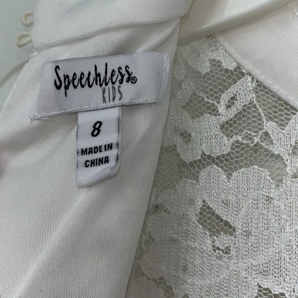 Speechless Girls Sparkling Lace-Floral Hi-Lo Formal Dress Sz 10 - Picture 10 of 13